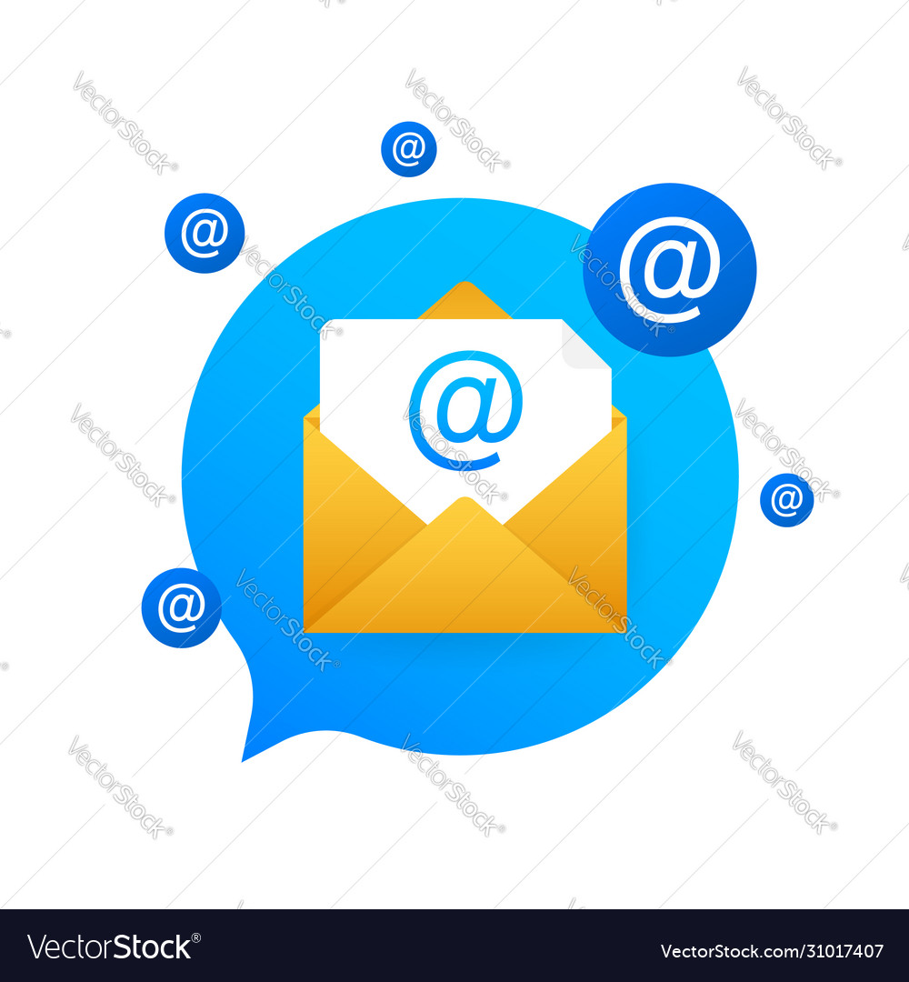 E-mail marketing flat style colorful icon