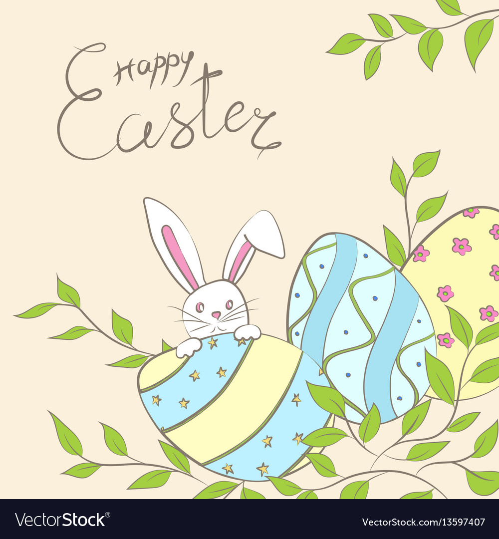 Easter Branch with Rabbit