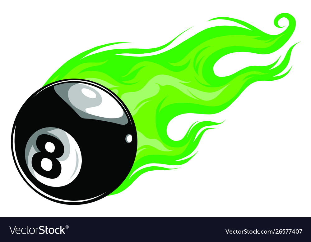 Premium Vector  Hot billiard ball number eight fire logo silhouette pool  ball club vector illustration