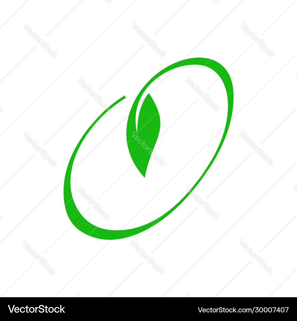 Elegant Initial Leaf Logo Royalty Free Vector Image
