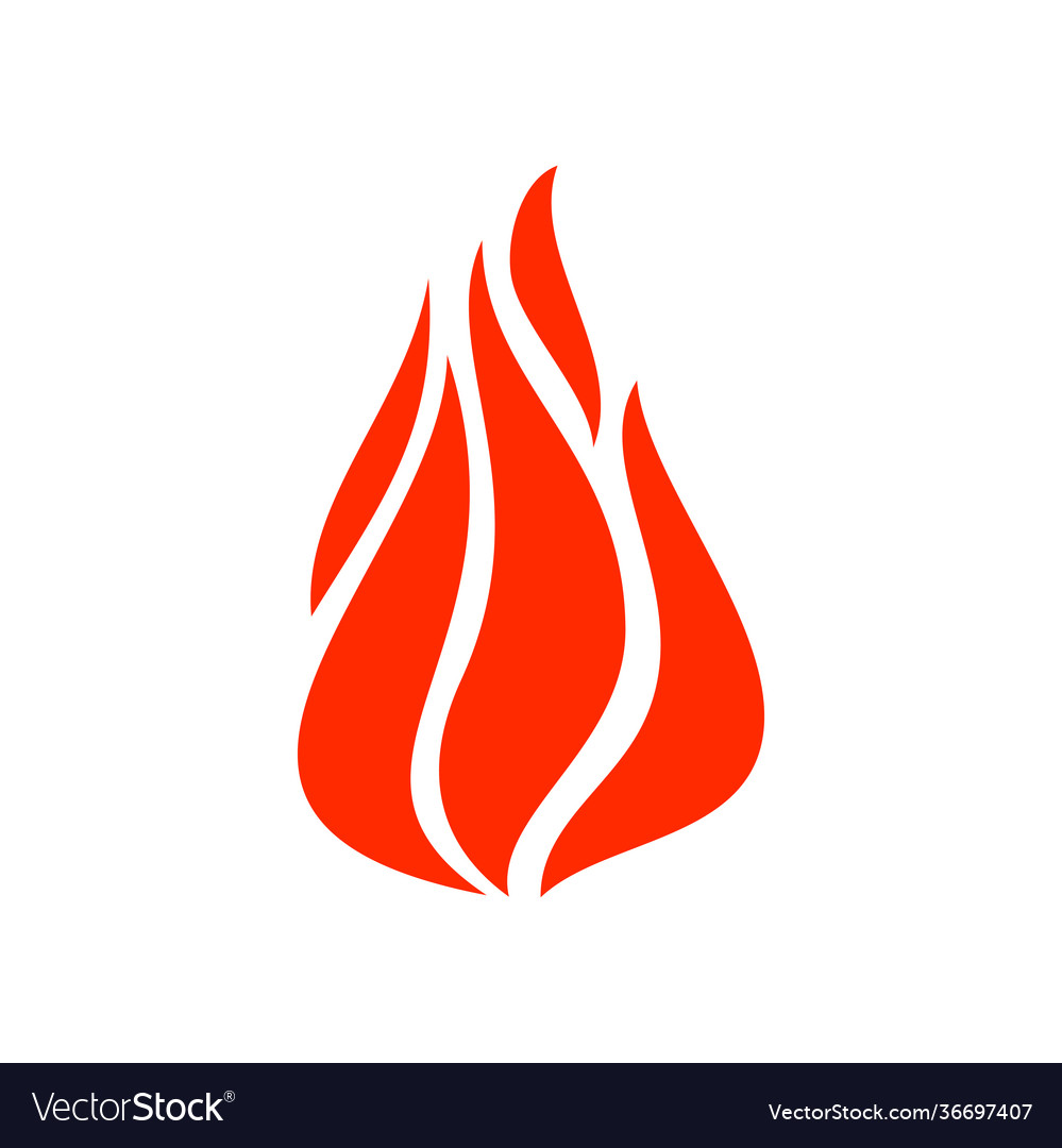 Fire flame flare isolated flat cartoon ignition Vector Image Fire flame flare isolated flat cartoon ignition
