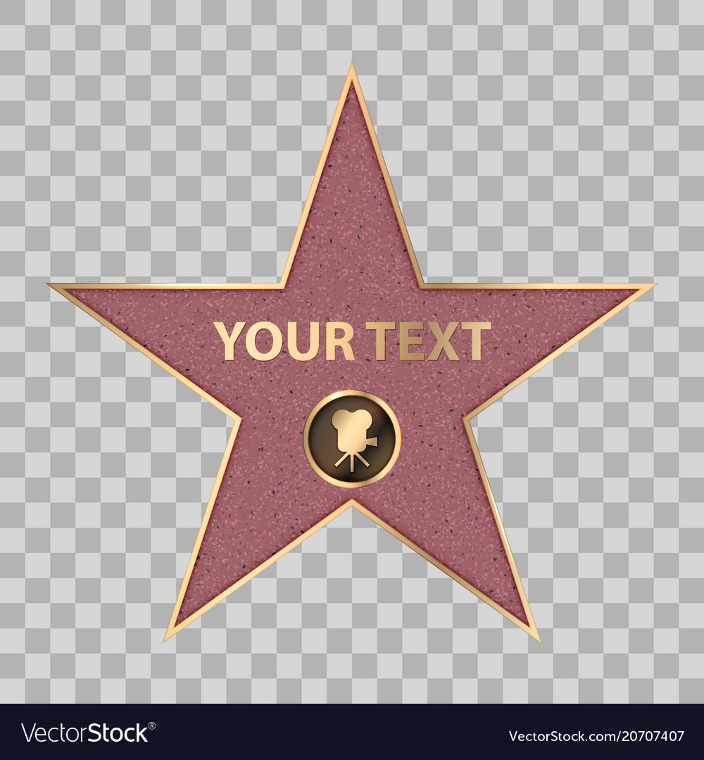 Hollywood Star Template Printable