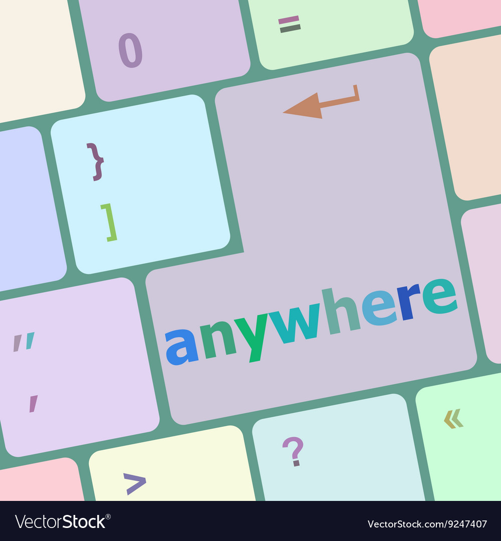 Keyboard with enter button anywhere word