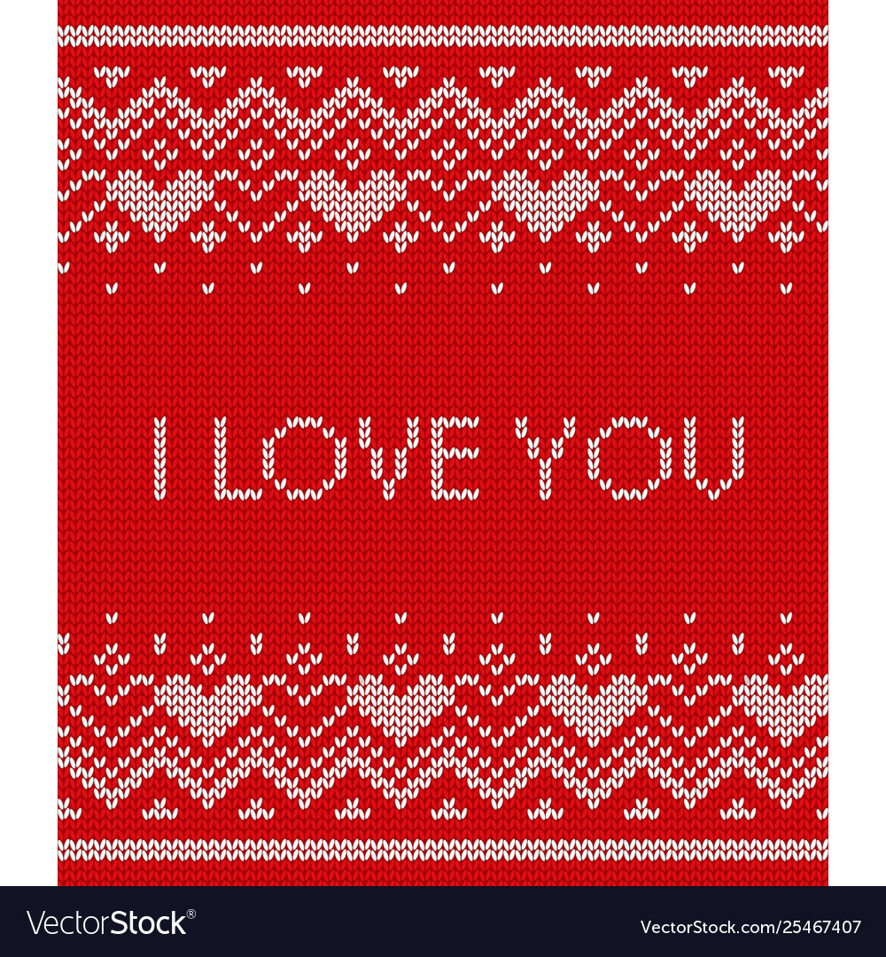 Knitted seamless pattern red texture