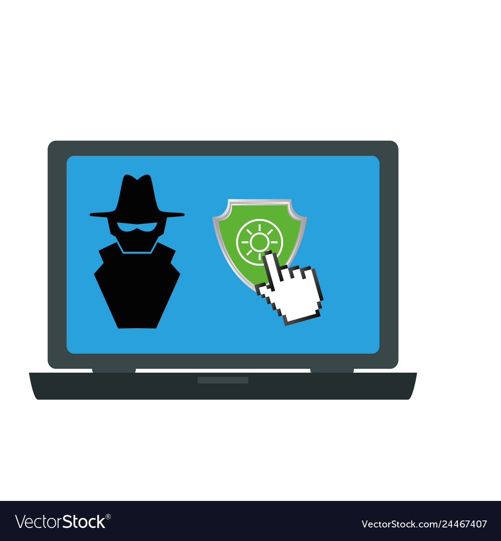 Laptop computer with anti spy secure