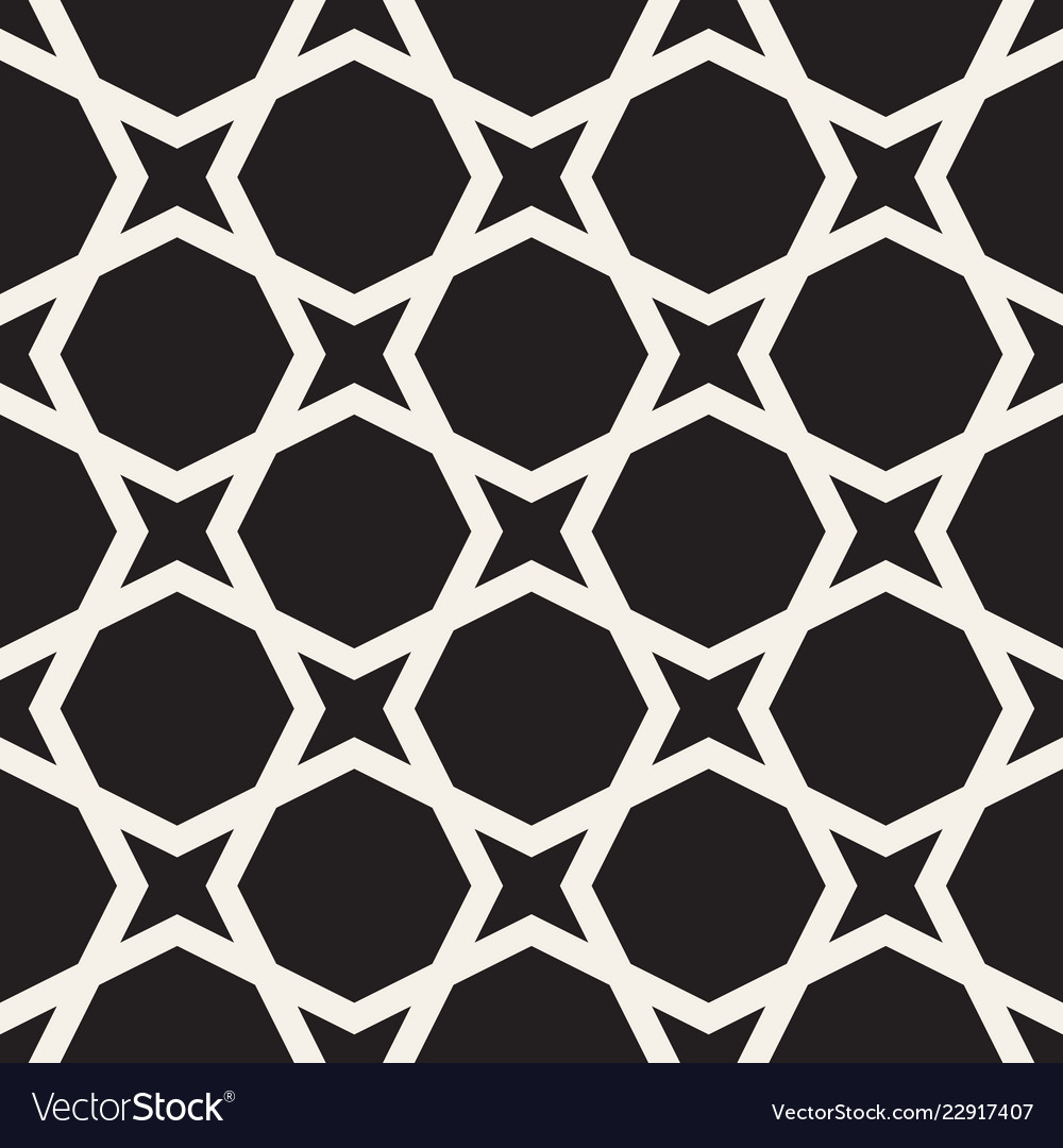 Seamless Star Shape Geometric Pattern Simple Vector Image