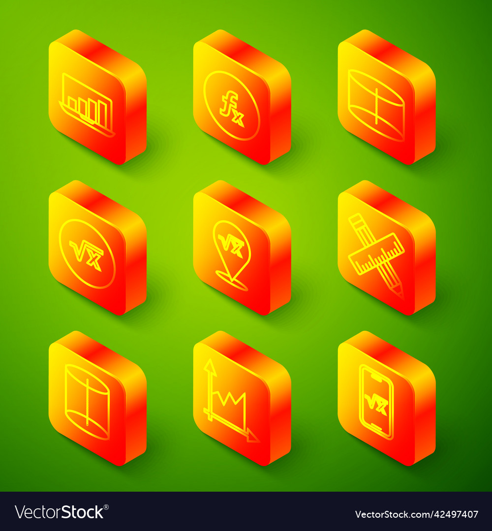 Set line laptop with graph chart function vector image Set line laptop with graph chart function