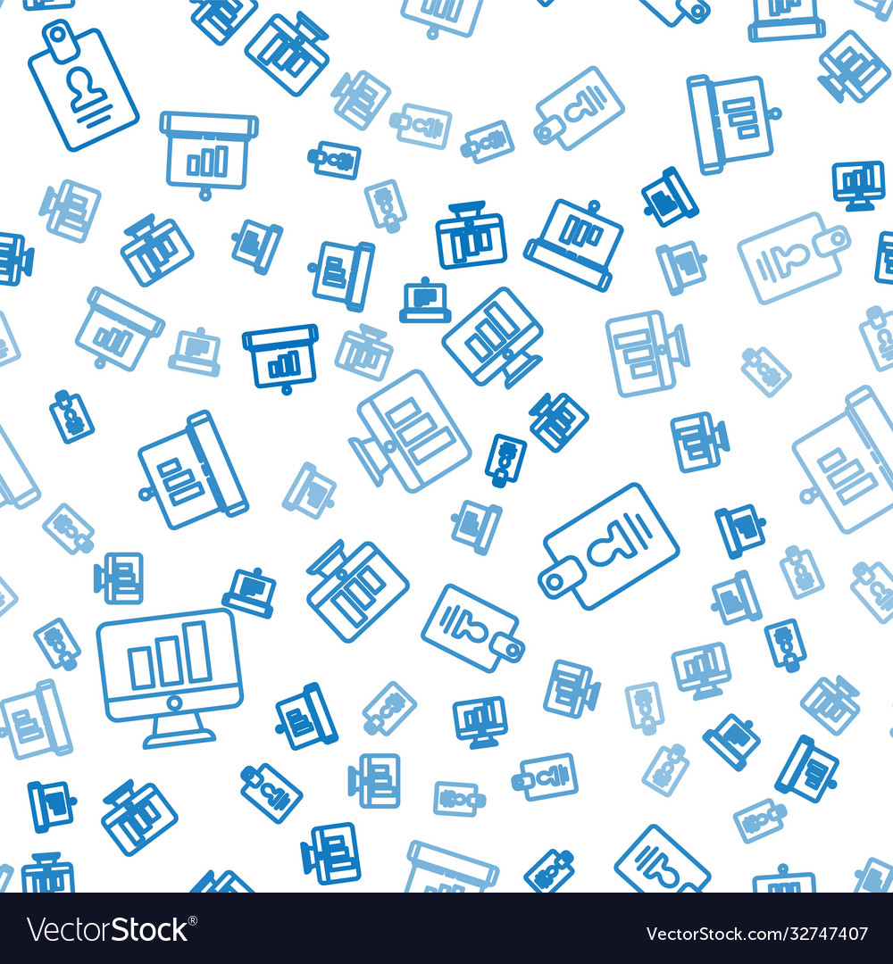Set line monitor with graph chart identification vector image Set line monitor with graph chart identification