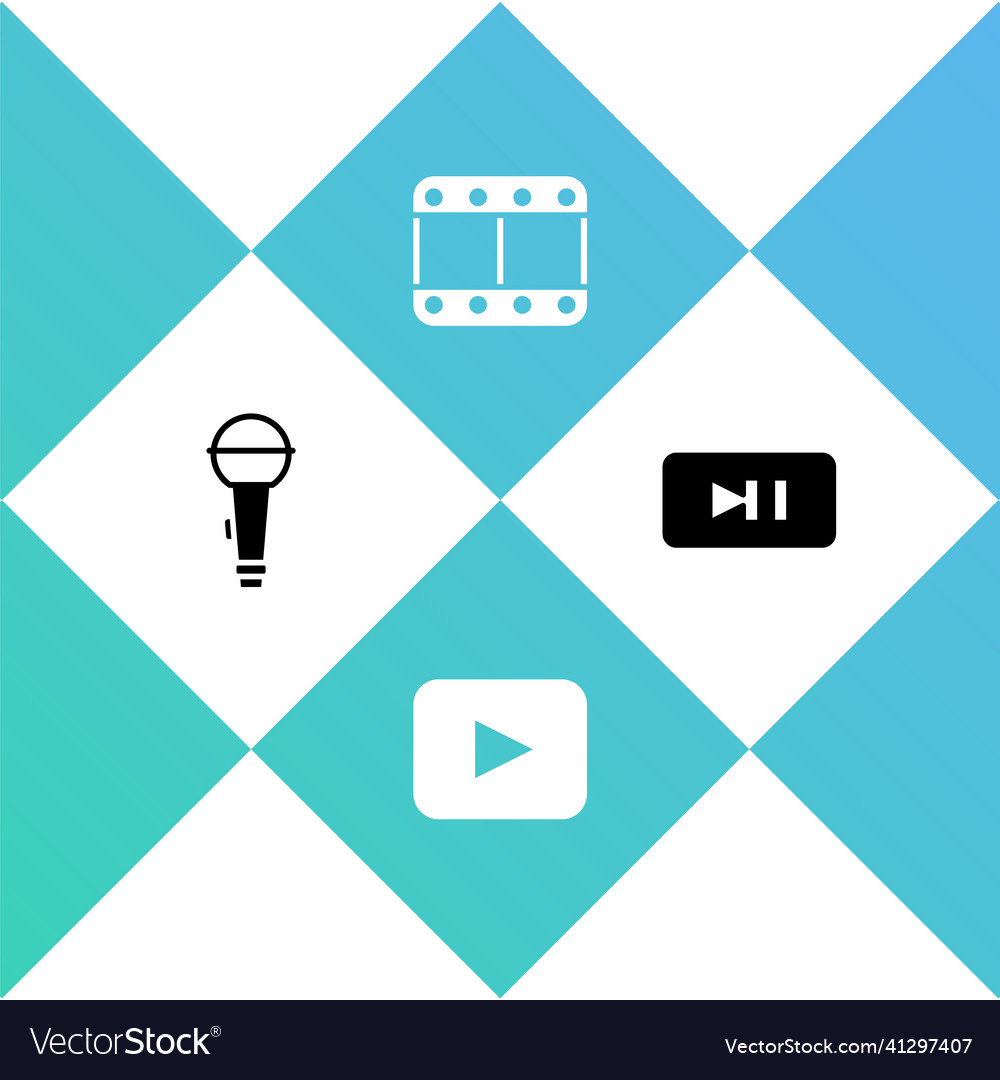 Set microphone play button video and pause icon