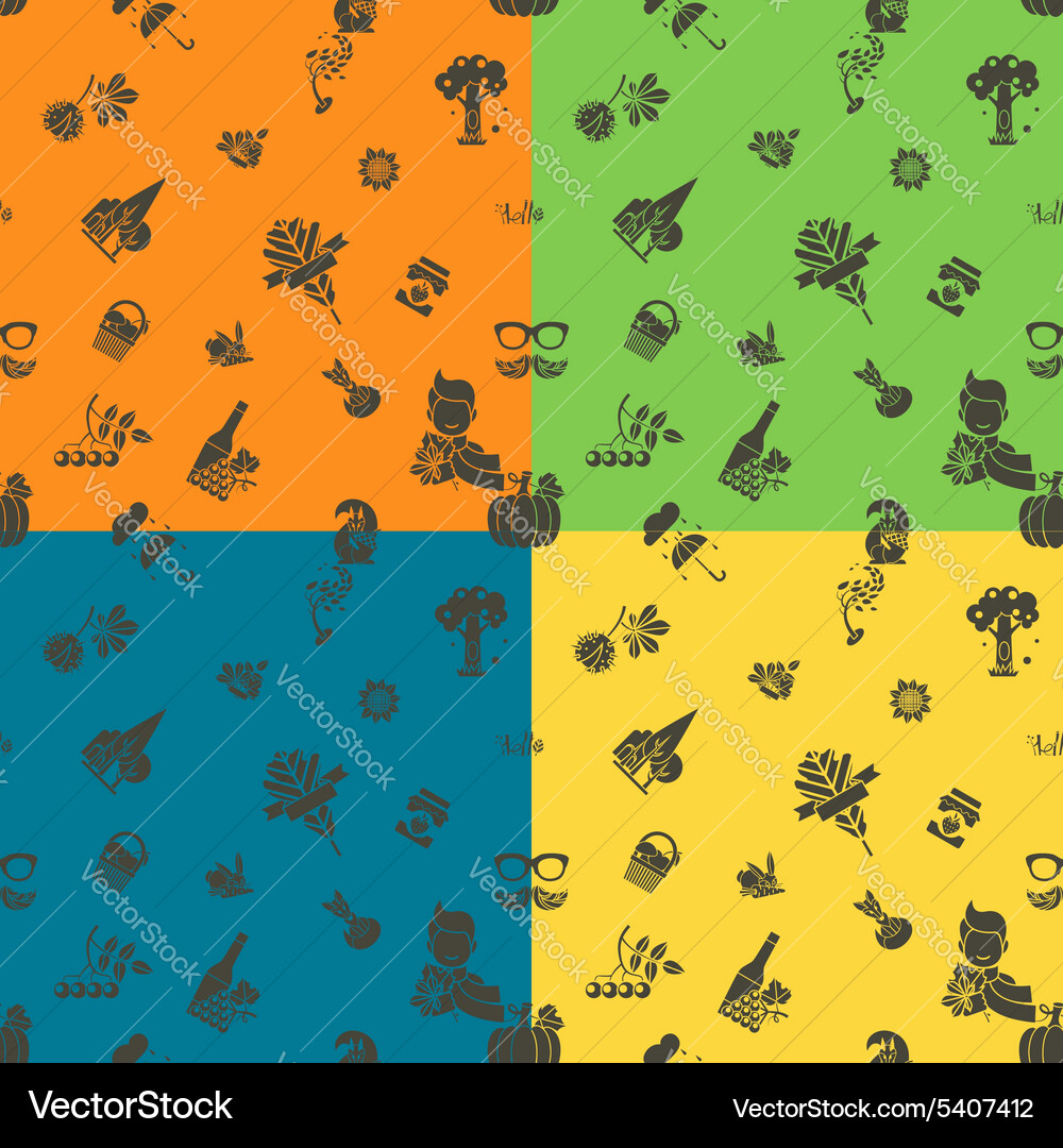 Autumn seamless pattern Royalty Free Vector Image