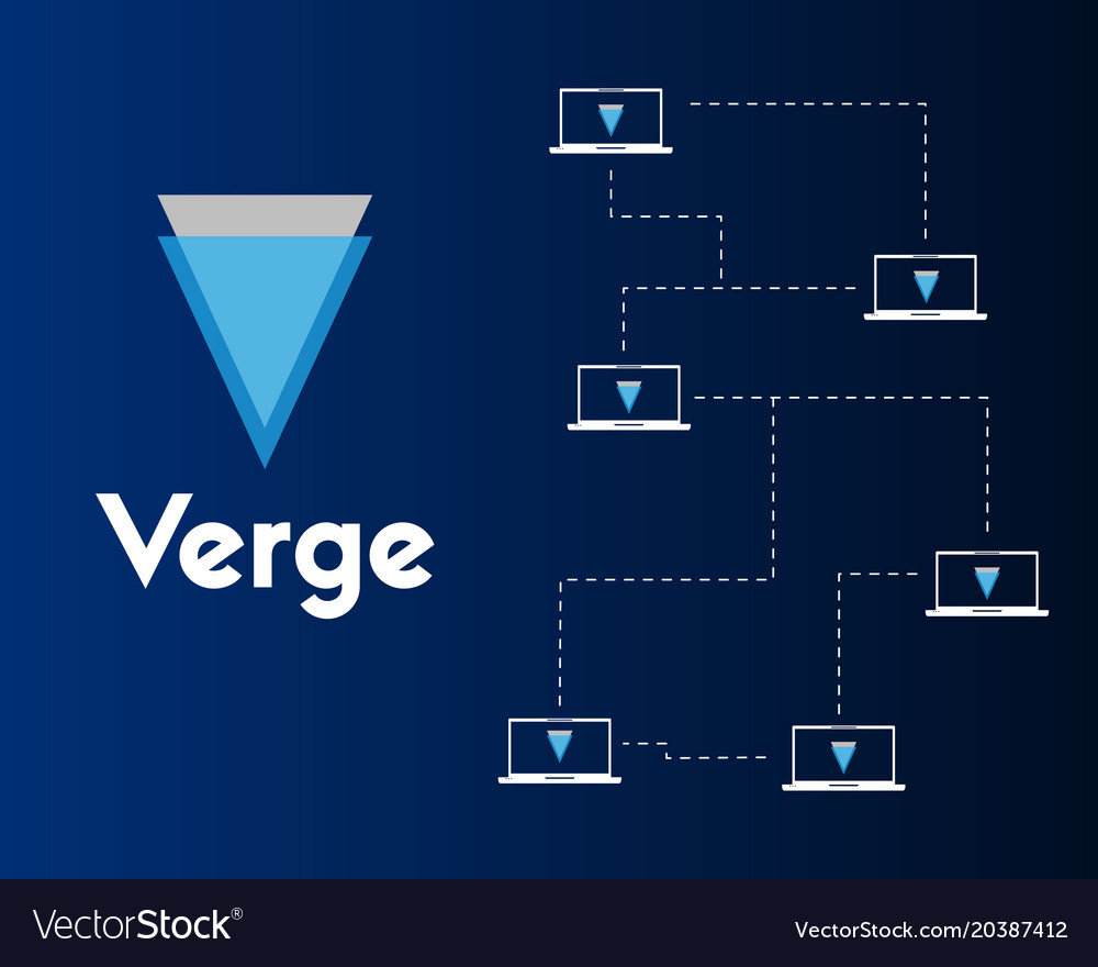 Blockchain verge networking background collection