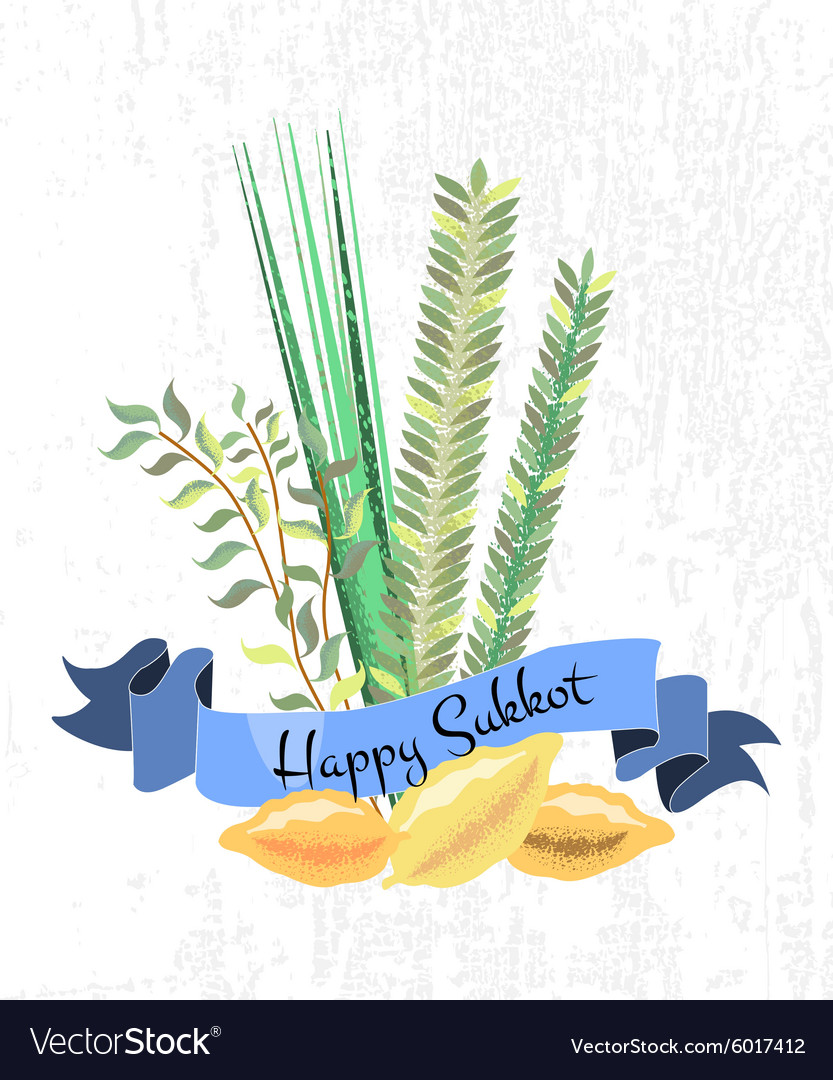Collection of labels and elements for sukkot