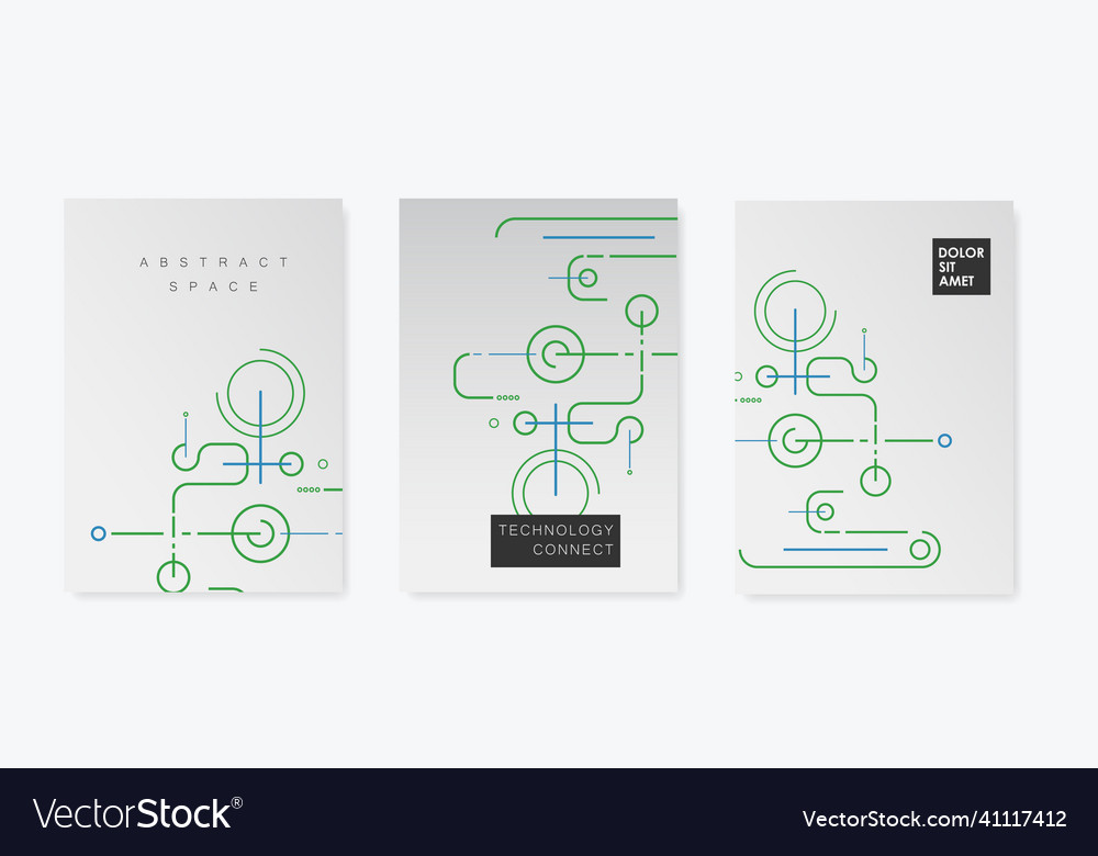 Digital geometric data network elements vector image Digital geometric data network elements