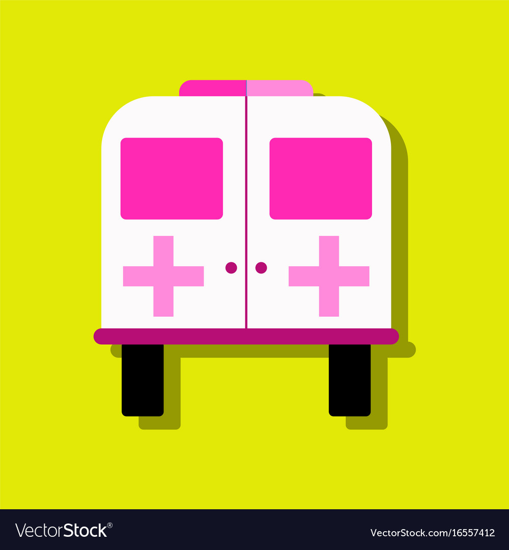 Flat icon design collection ambulance