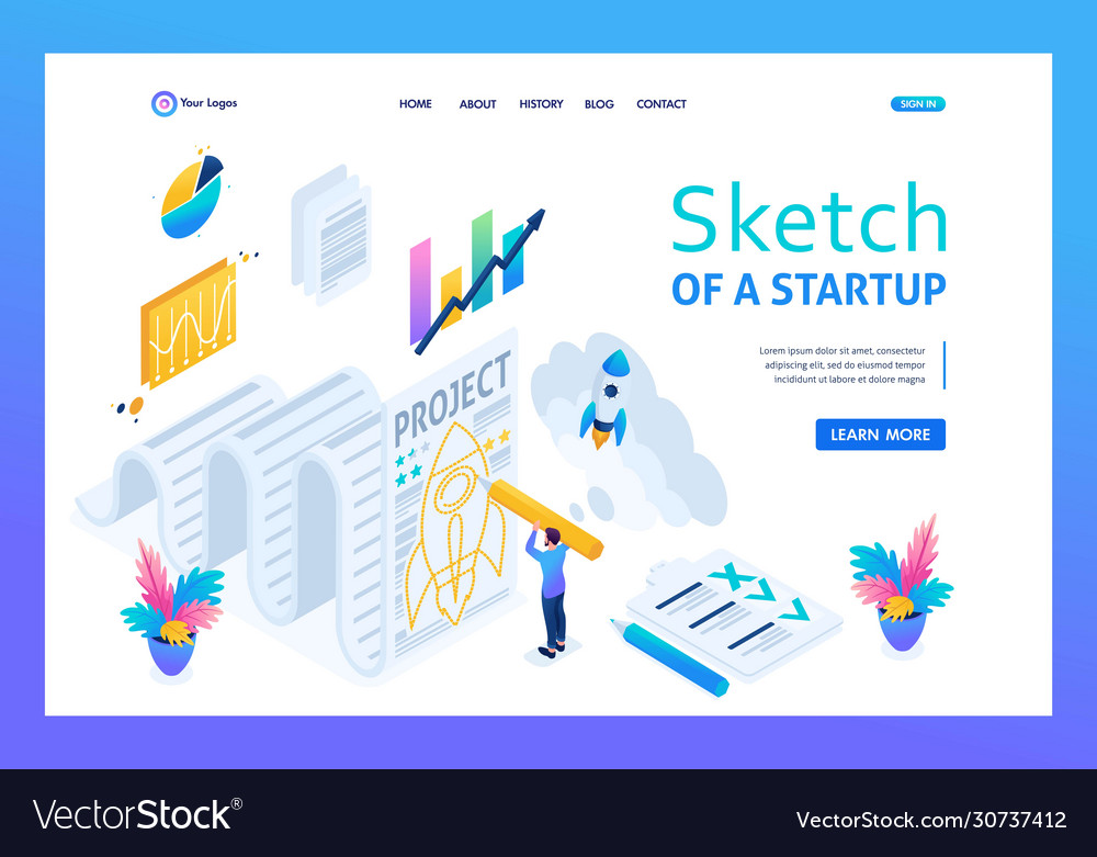 Isometric sketch project development and design
