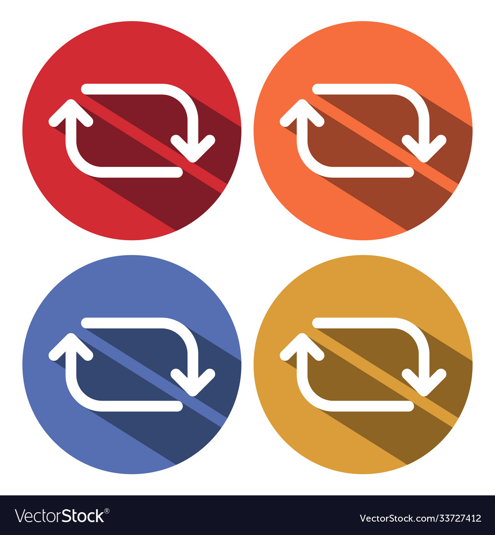 Modern reload or refresh rotation icons vector image Modern reload or refresh rotation icons