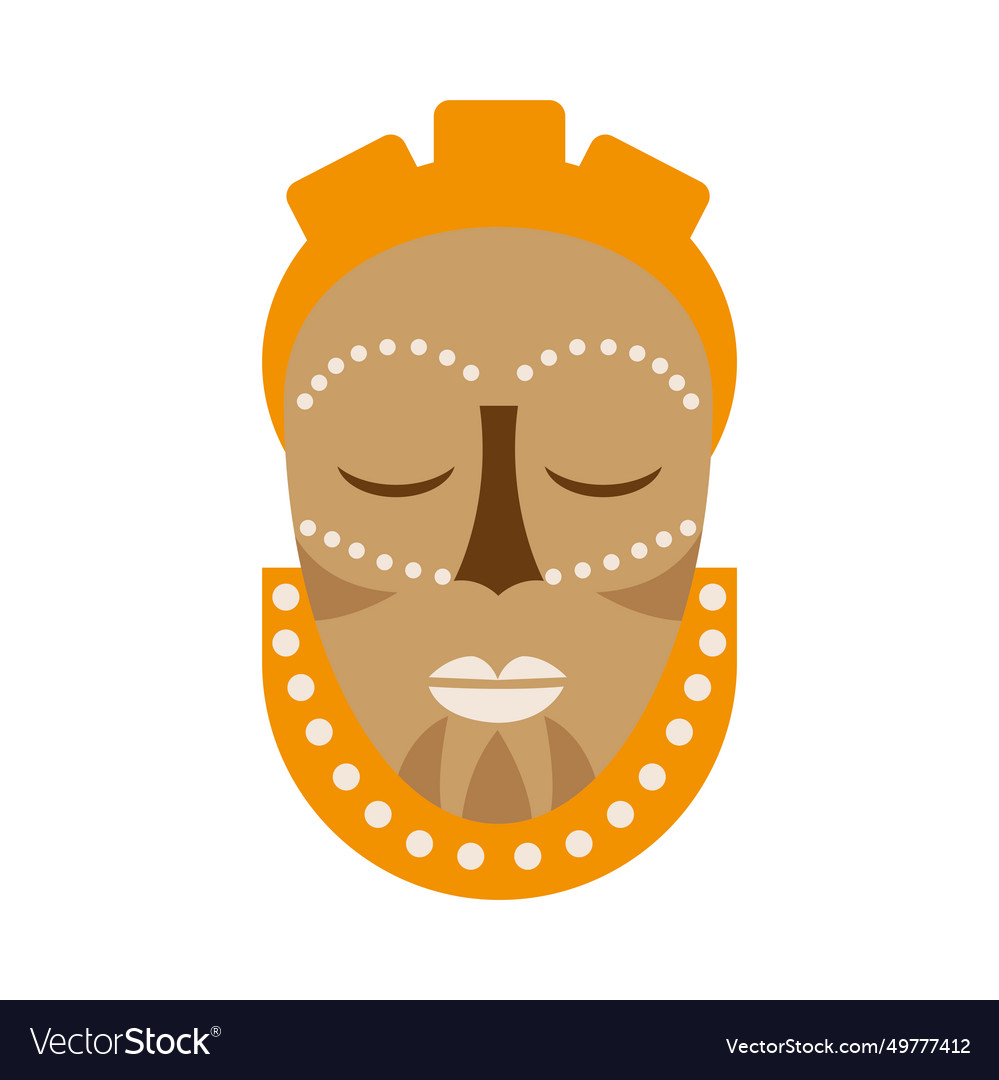 Nigerian mask ceremonial Royalty Free Vector Image