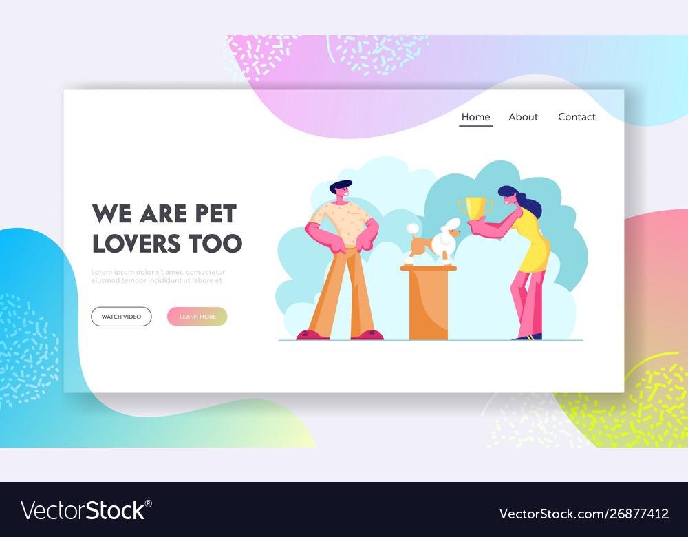 Pet Show Wettbewerb Website Landing Page Besitzer