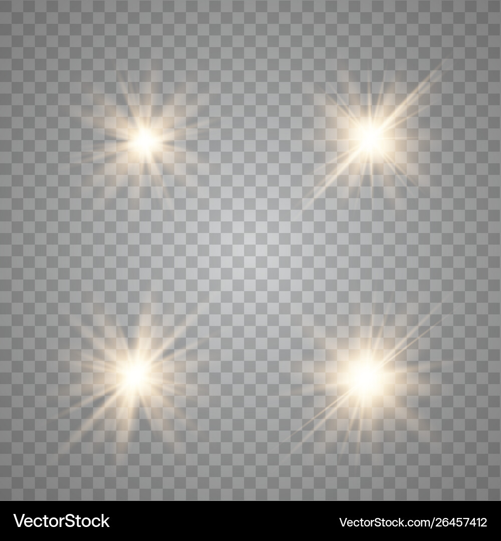 Set glow light effect Royalty Free Vector Image