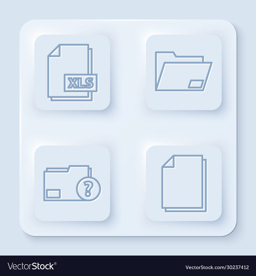 Set line xls file document folder