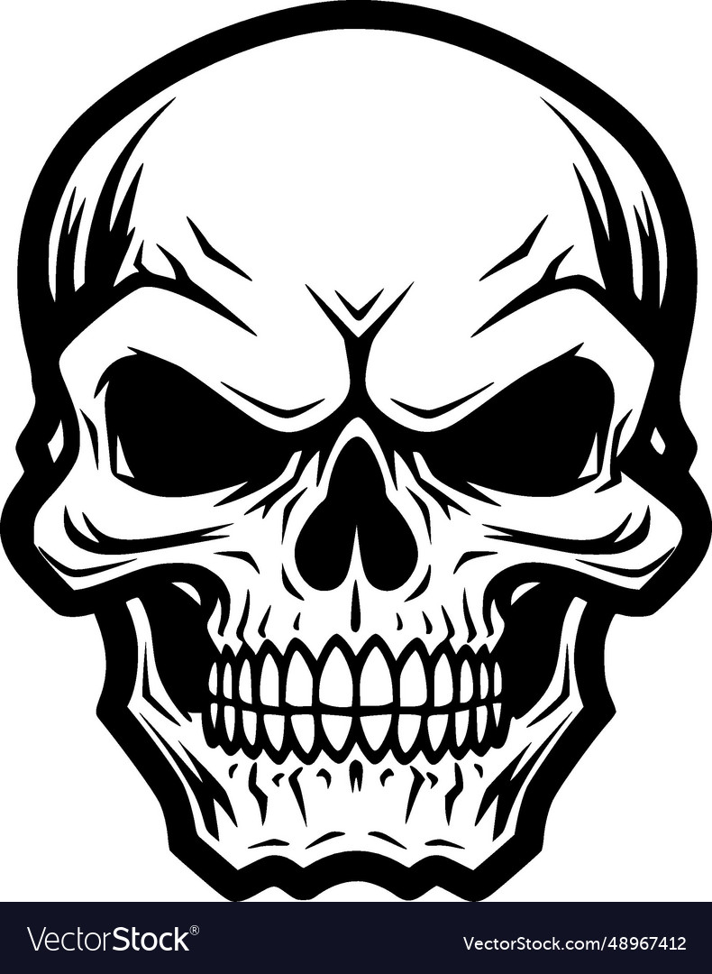 Skull - minimalist and simple silhouette Vector Image