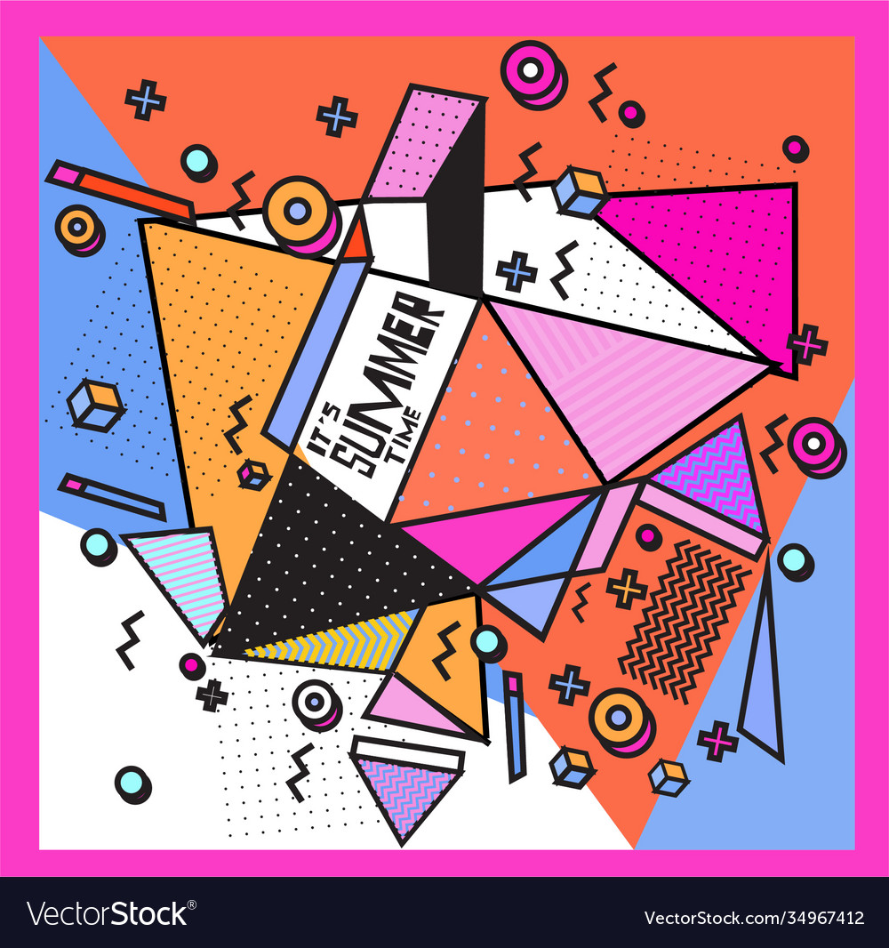 Triangle geometric forms for summer design event