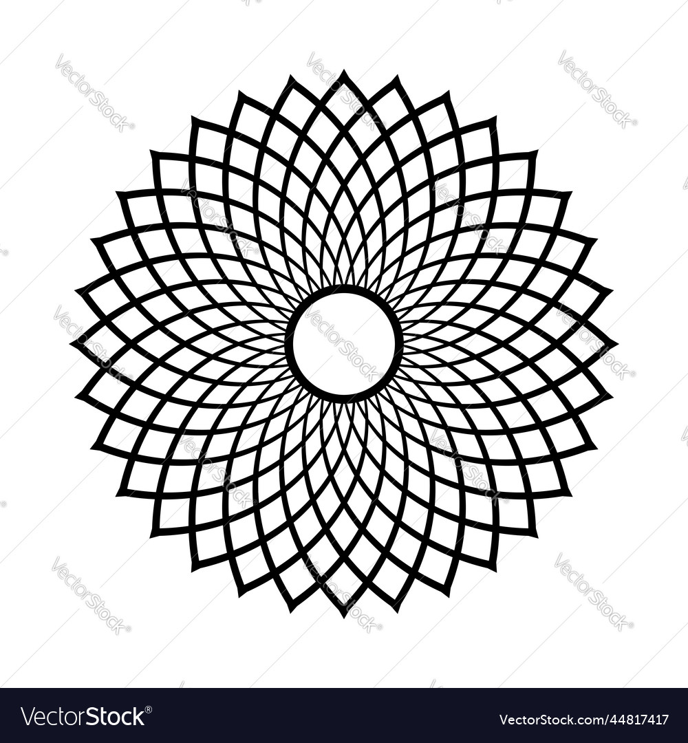Abstract circle radial pattern geometric element vector image Abstract circle radial pattern geometric element