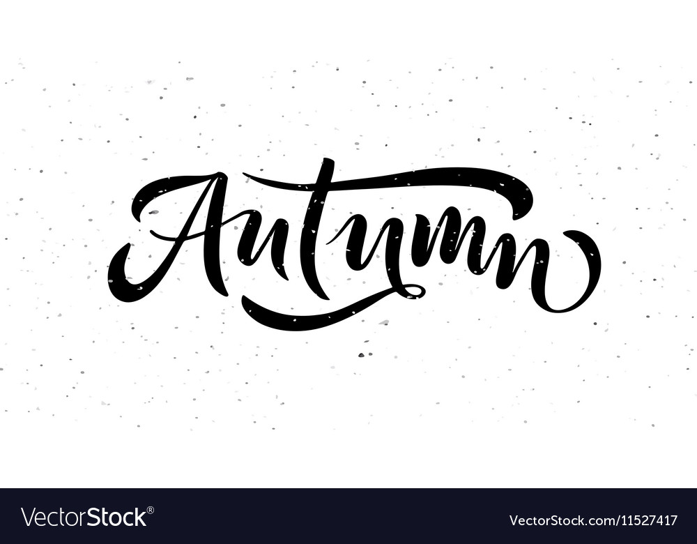 Autumn lettering typography