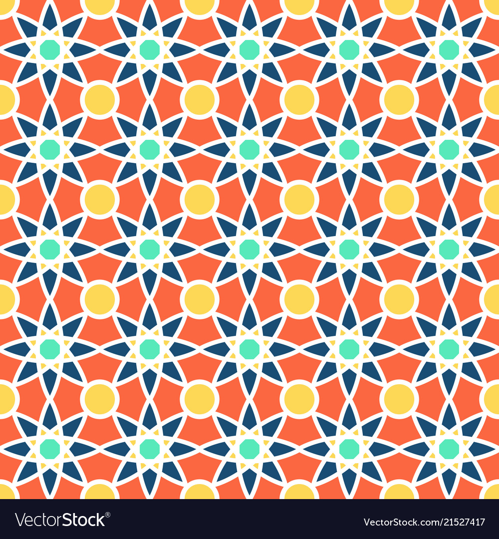 Background with seamless pattern in colorful style