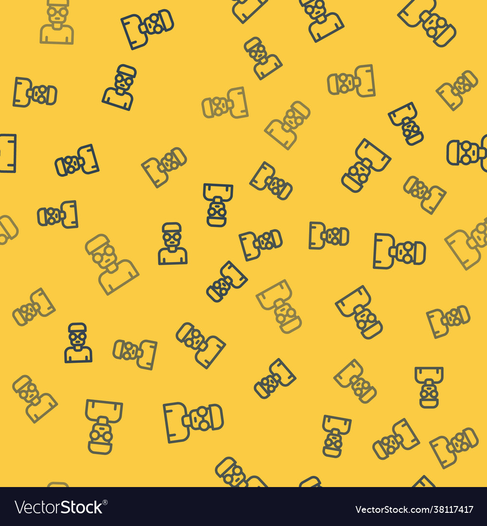 Blue line nerd geek icon isolated seamless pattern