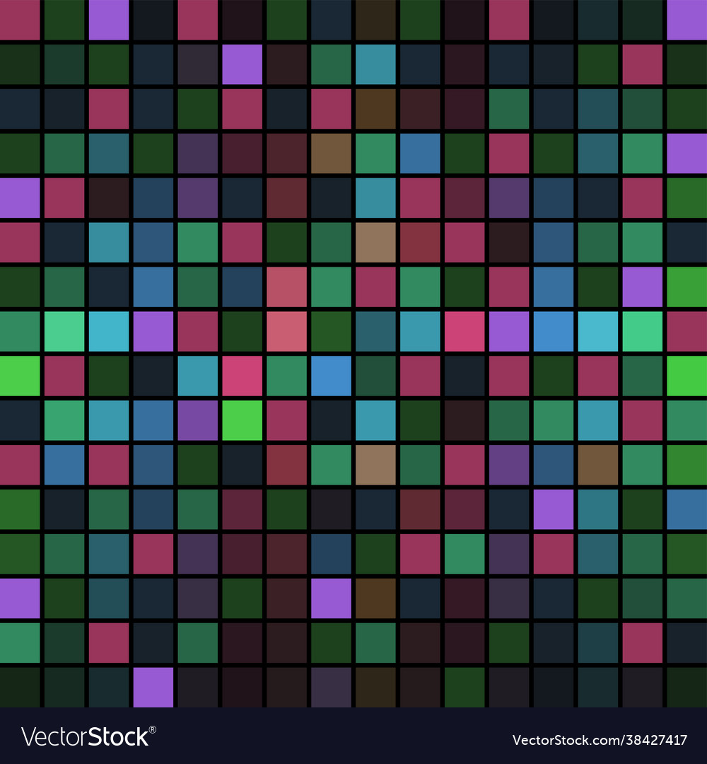Colors random squares on dark backdrop vector image Colors random squares on dark backdrop