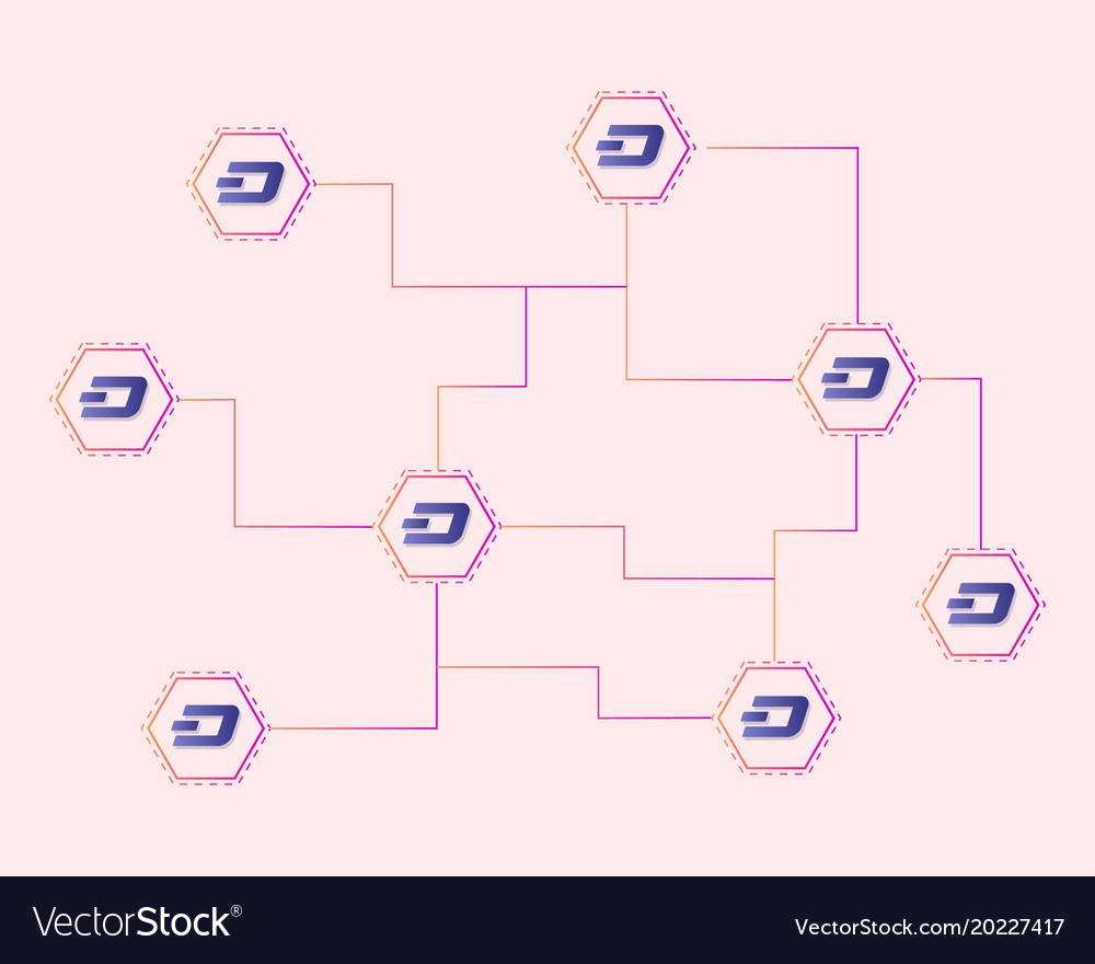 Dash blockchain technology style background