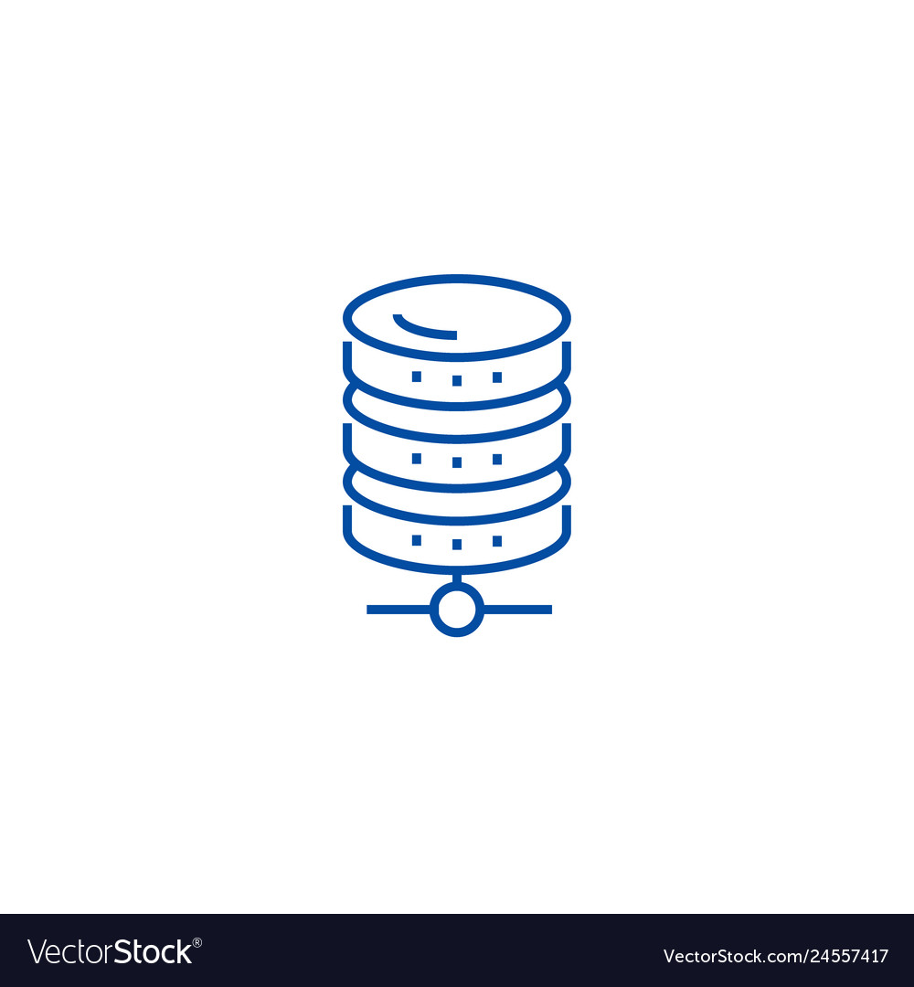 Database network line icon concept