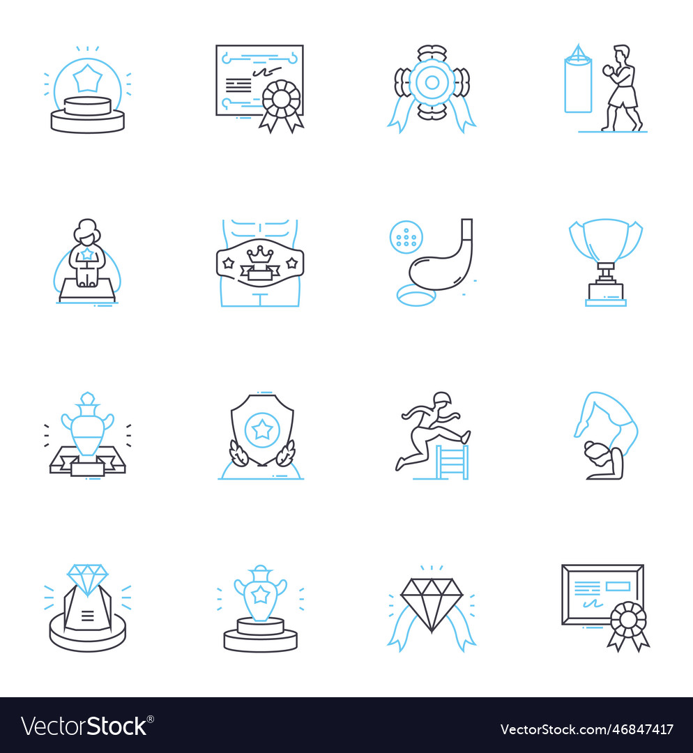 Direction linear icons set guidance path route
