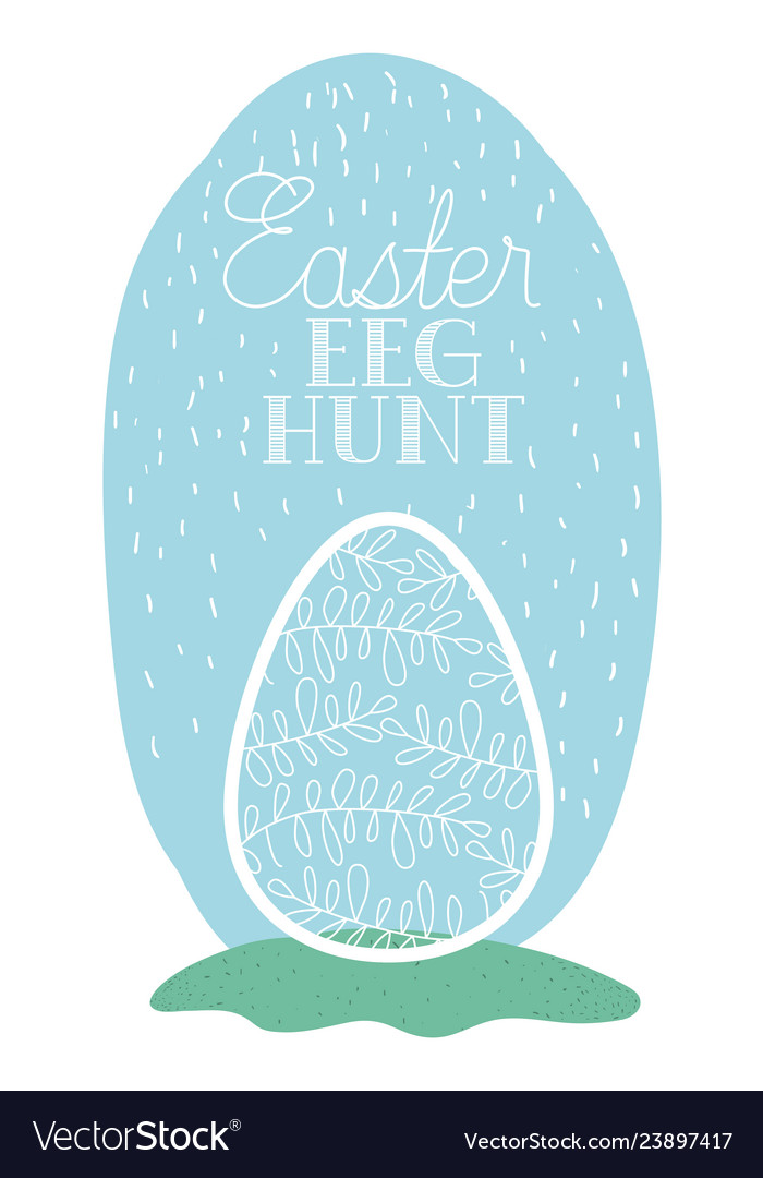 Egg painted easter with hand made font Royalty Free Vector