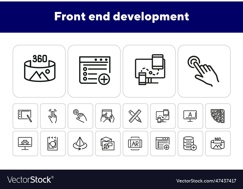 Front End Development Line Icons