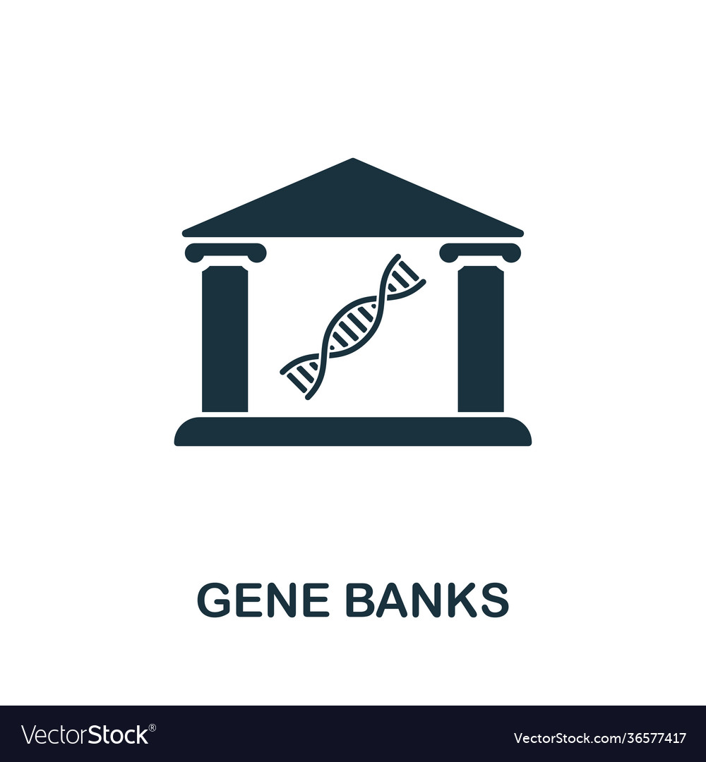 Gene bank icon symbol creative sign from science