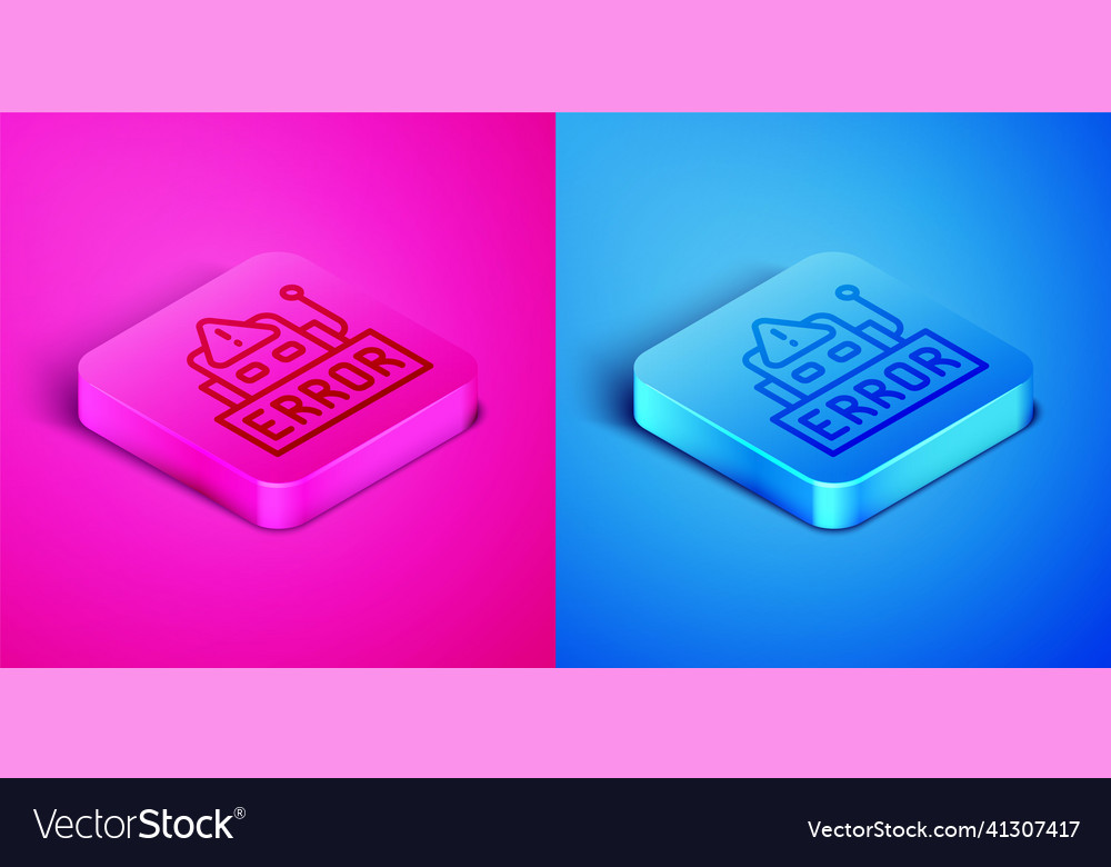 Isometric line error in the operation program Vector Image Isometric line error in the operation program