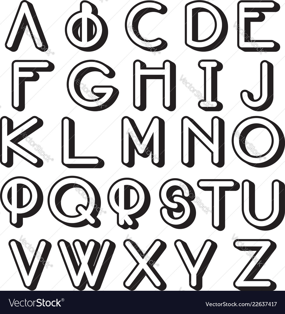 Modern font typeface made in minimalistic style