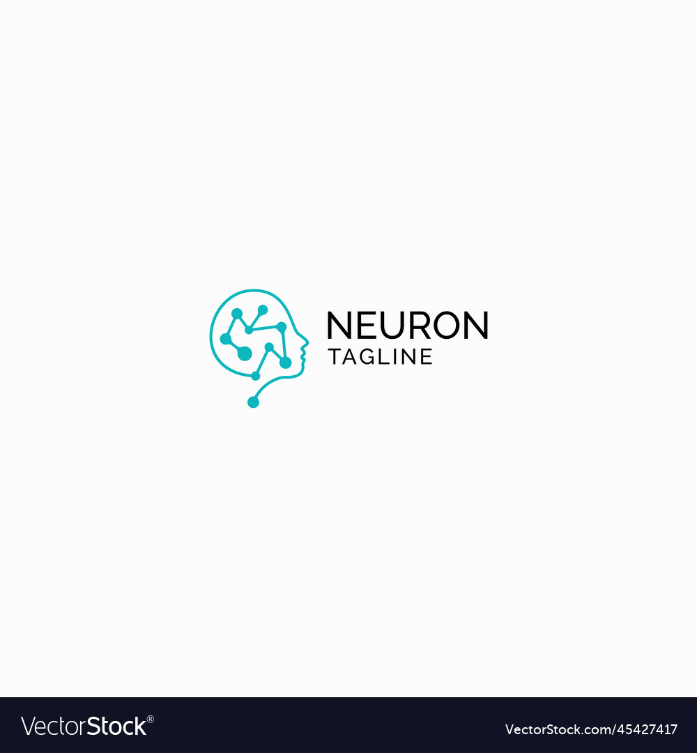 Neurology logo design template concept flat