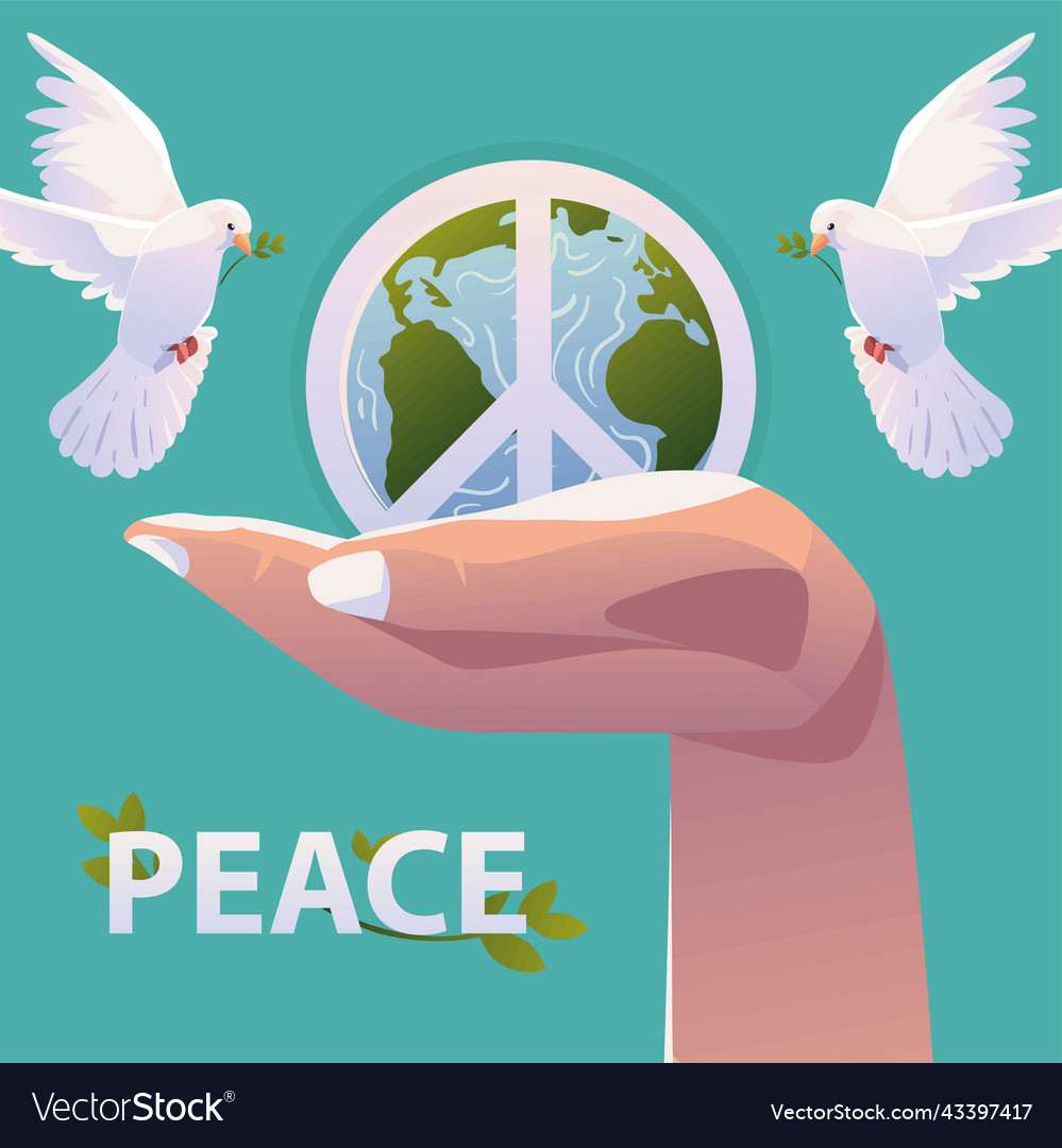 Peace celebration design Royalty Free Vector Image