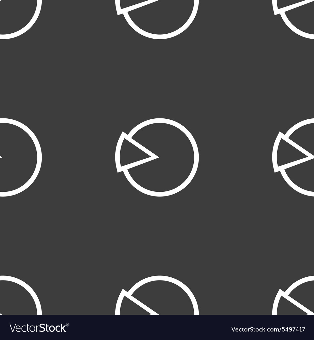 Pie chart graph icon sign seamless pattern