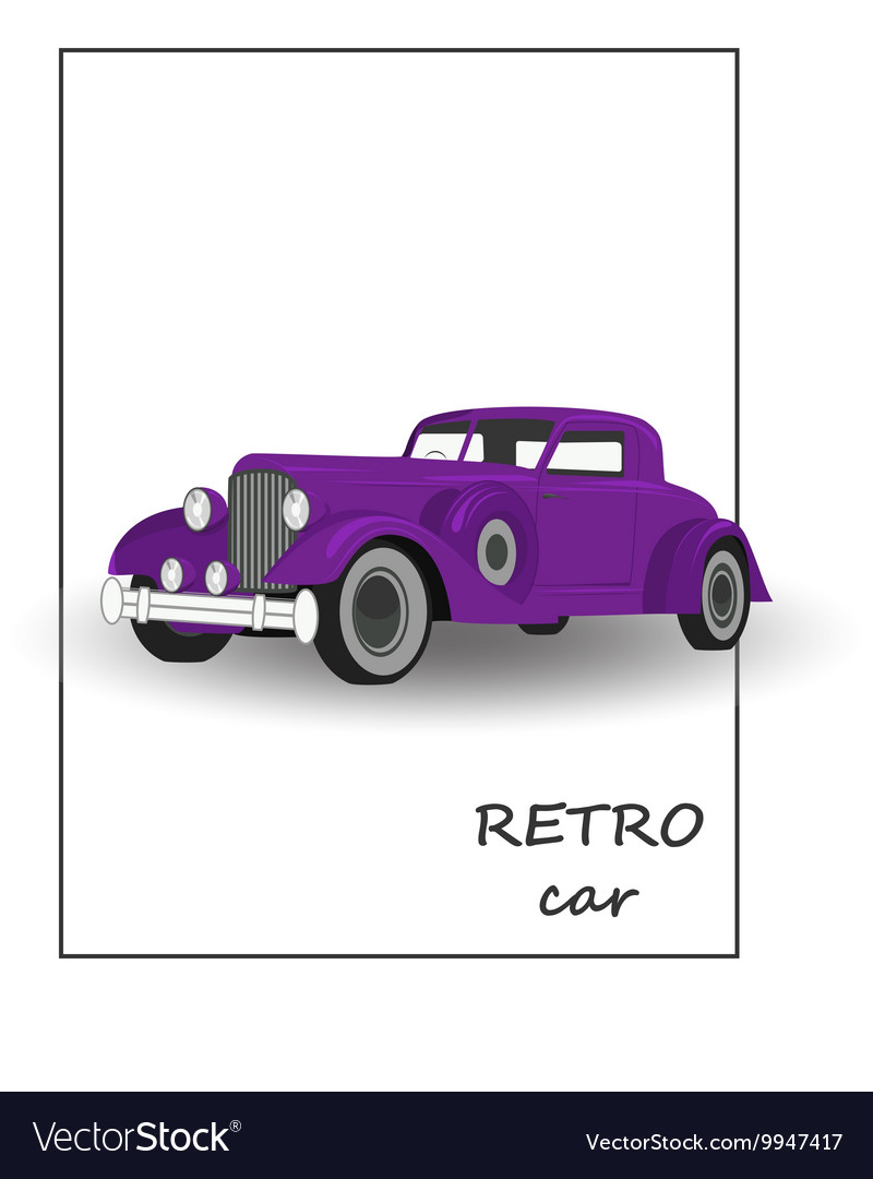 Retro car vintage collection classic garage sign Vector Image