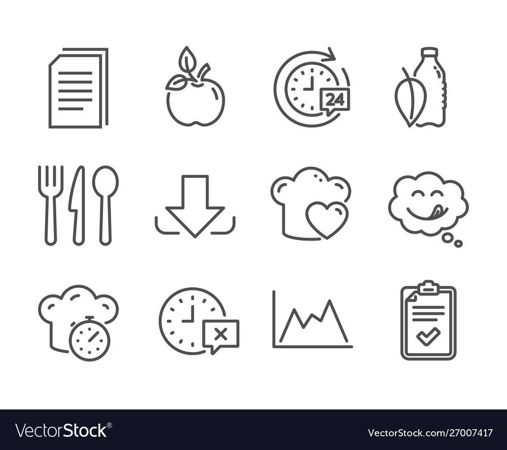 Set business icons such as yummy smile