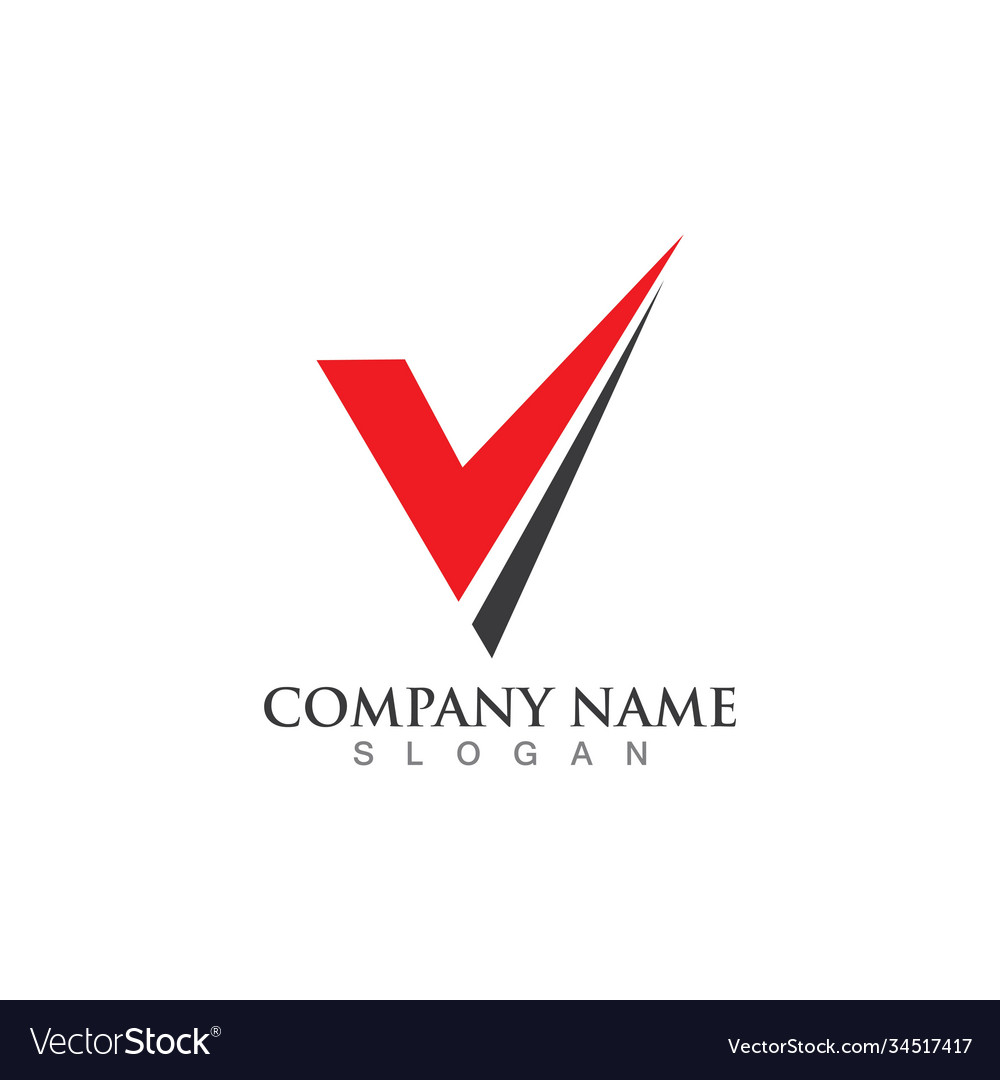 V letter lightning logo template Royalty Free Vector Image