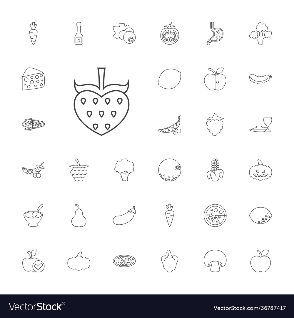 Vegetarian icons Royalty Free Vector Image - VectorStock