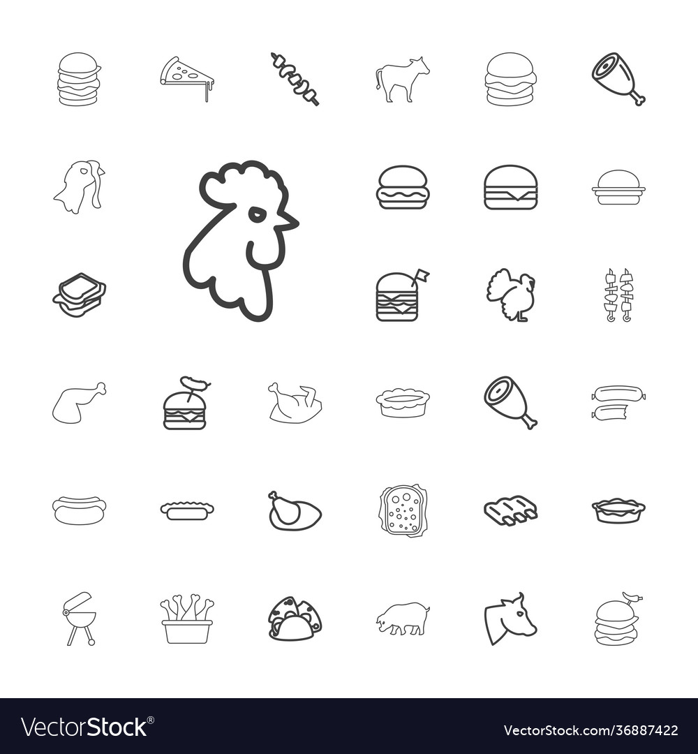 33 meat icons