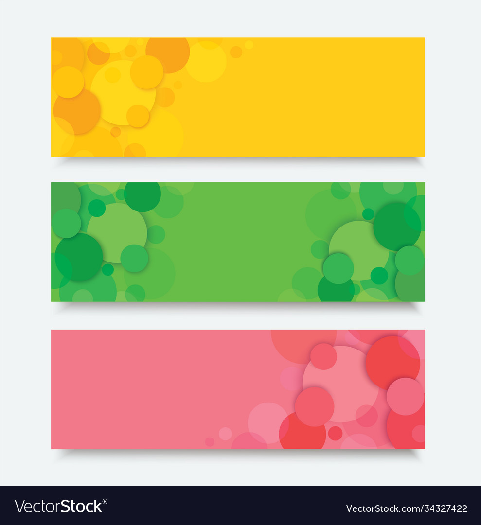 Abstract color circle banner background vector image Abstract color circle banner background
