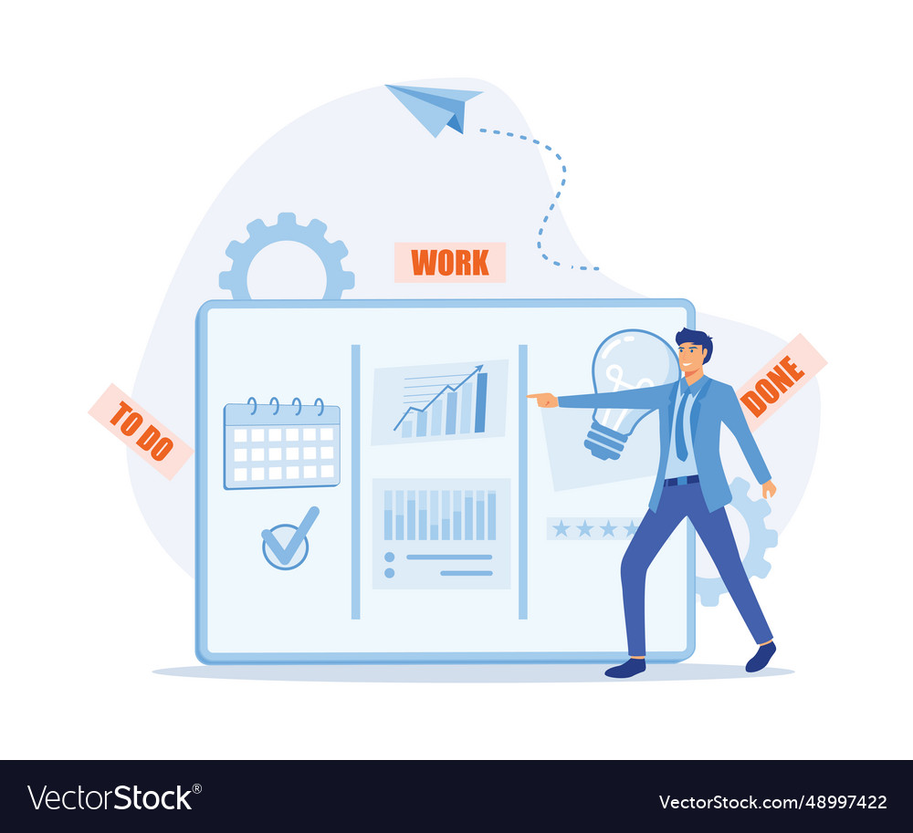 Agile project management and scrum task board