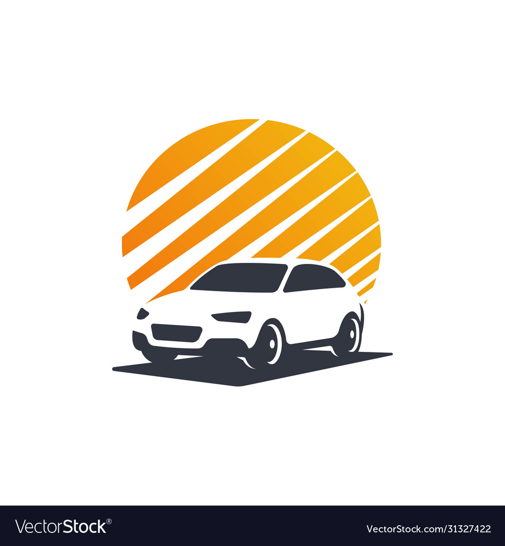 Big car logo silhouette vector image Big car logo silhouette